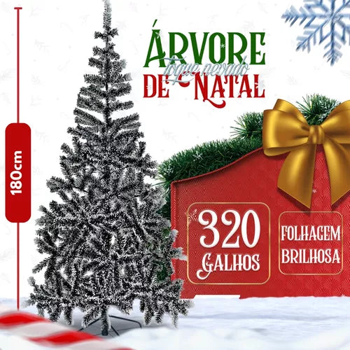 Árvore Natal Pinheiro 180cm Enfeitada Decorada Promoção Luxo