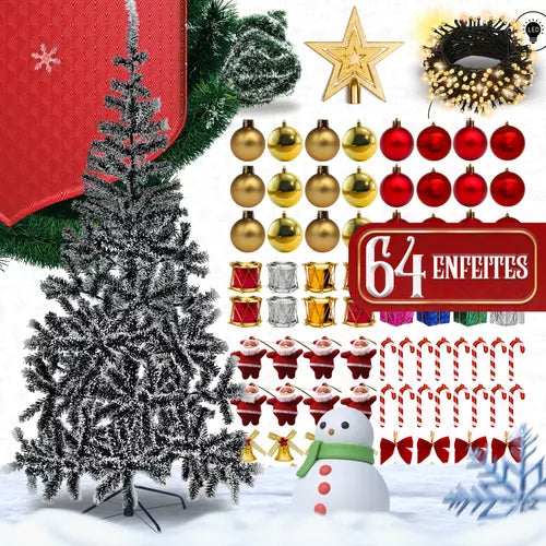 Árvore Natal Pinheiro 180cm Enfeitada Decorada Promoção Luxo