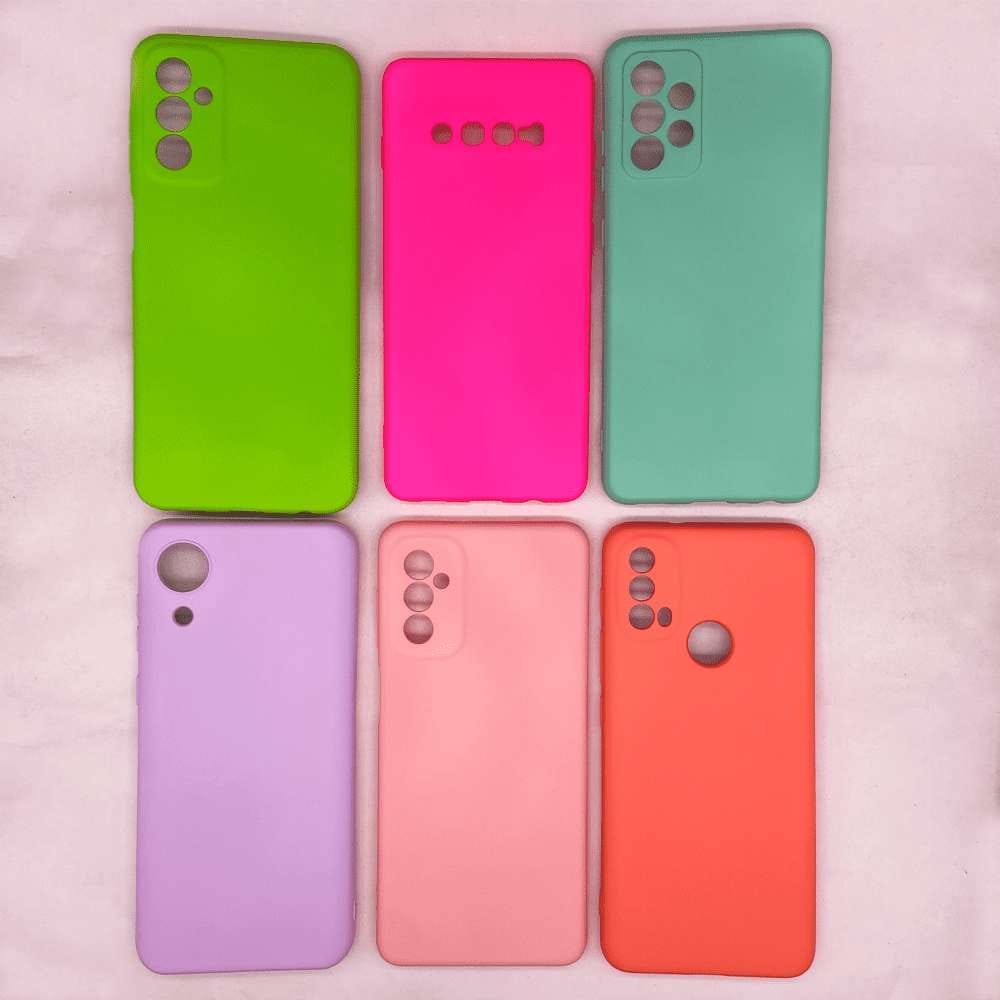 Capinha de Silicone Colorido Interior Aveludado cores Femininas - Samsung