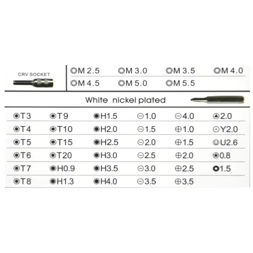 Kit de Chaves p/ Manutenção c/ Imã - 45Pçs - Exbom - 1182