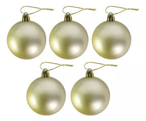 Kit Enfeites De Natal Bolas Estrela Dourado E Rosa Completo