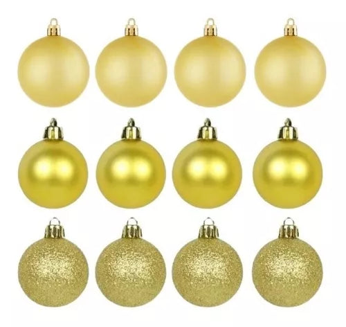 Kit 125 Enfeites Pendentes Árvore Natal Bolinha Pisca Oferta