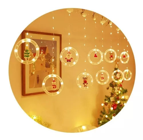 Pisca-pisca De Natal Chibralli Chibralli Cortina 31056 2.5m De Comprimento 110v/220v - Branco Quente Com Fio Transparente