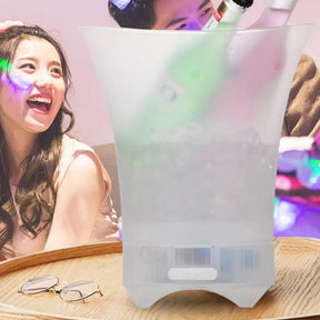 BALDE DE BEBIDAS COM CAIXA DE SOM BLUETOOTH LED RGB - AL-8707 - ALTOMEX