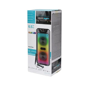 CAIXA DE SOM BLUETOOTH C/ MICROFONE 6,5"X2 LED RGB - GREATNICE - GTS-1703