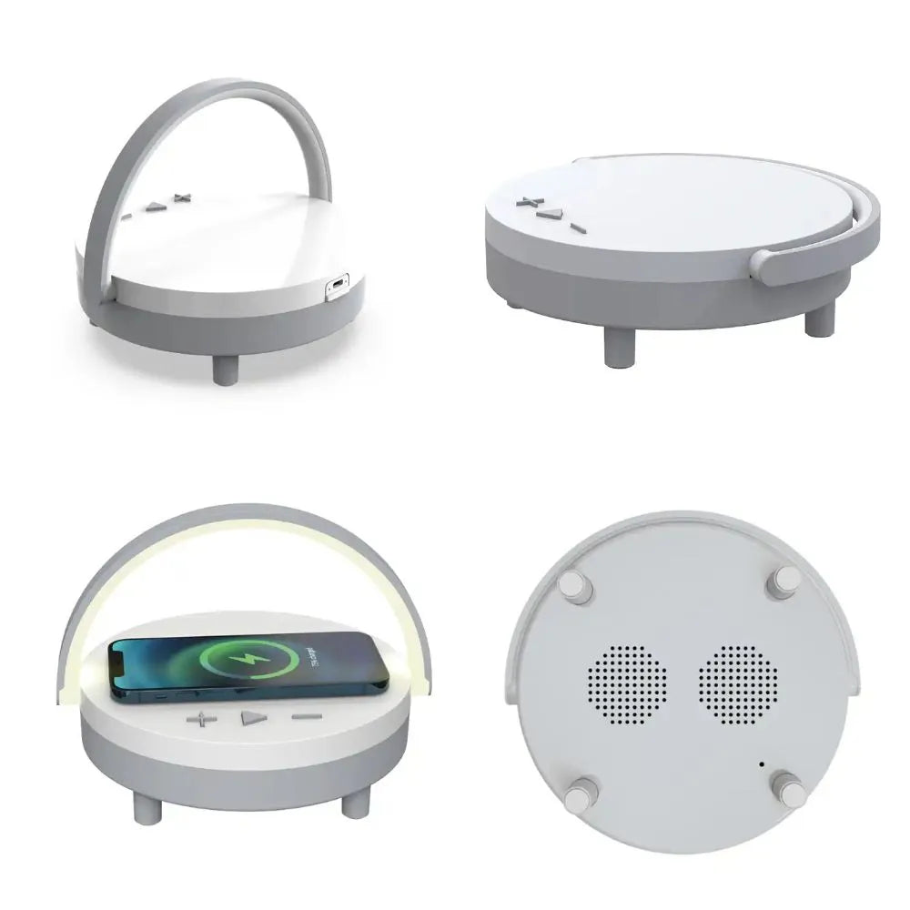 CAIXA DE SOM COM CARREGADOR POR INDUÇÃO 15W LED - KAIDI - KNC-8860