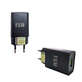 KIT CARREGADOR 2.1A 10W USB 1M - FAM