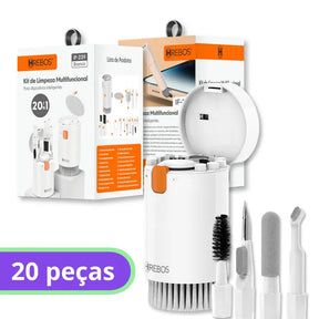 Kit de Limpeza Multifuncional p/ Teclados e Fones - Hrebos - IF-239