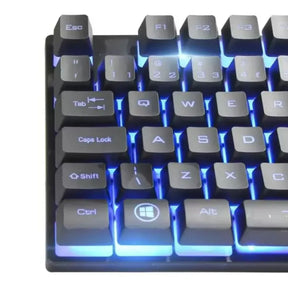 KIT TECLADO E MOUSE GAMER COM FIO LED RGB - EXBOM - BK-G550