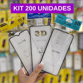 Kit 200 Películas De Vidro 3D Anti-shock Atacado Revenda